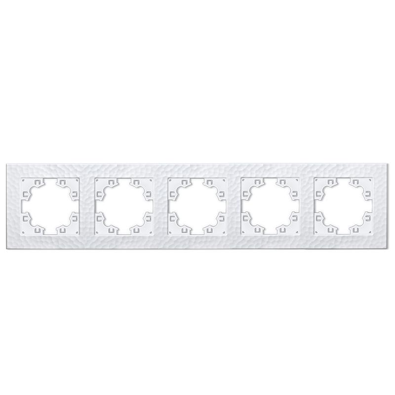 Рамка 5-м Афина фактурная универс. бел.Universal A11042