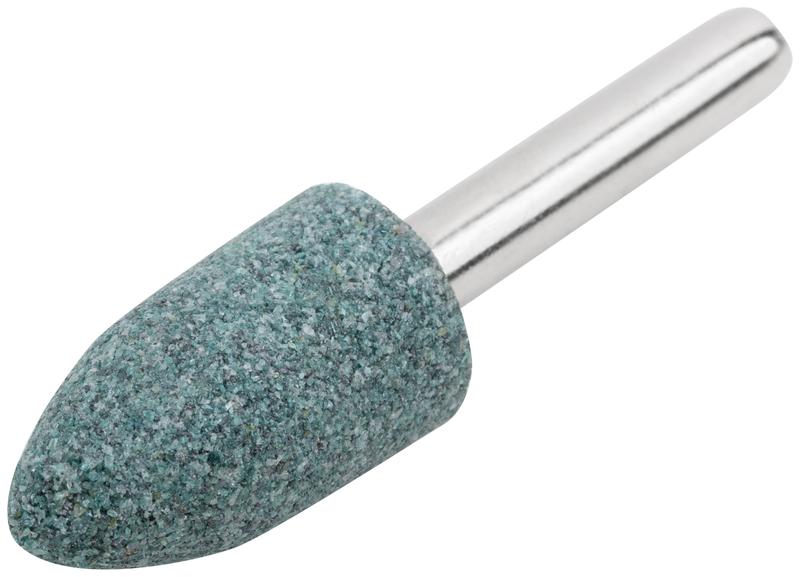 Шарошка абразивная по камню/мрамору/кафелю хвостовик 6мм цилиндр с острым наконечником 14х25мм FIT 36980