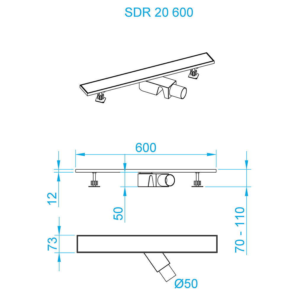 Душевой трап RGW SDR-20B, 47212060-04