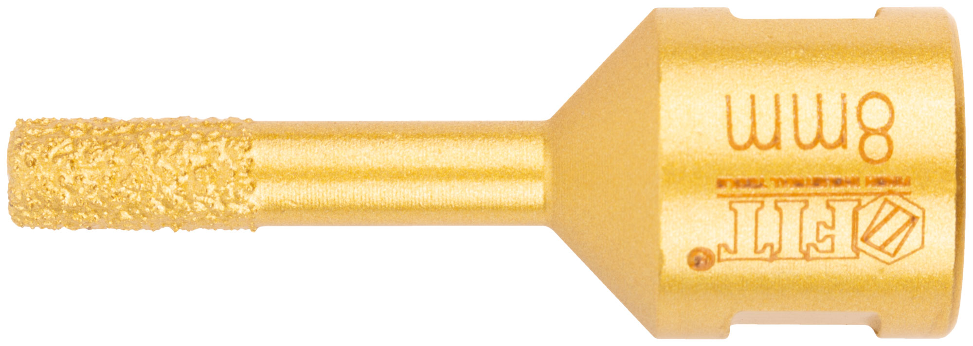 Коронка кольцевая для УШМ, М14, по керамограниту, камню и кафелю алмазная, вакуумное спекание  8х60 мм