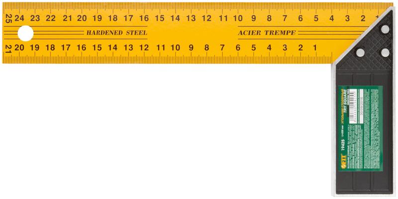 Угольник столярный усиленный 250мм желт. FIT 19425