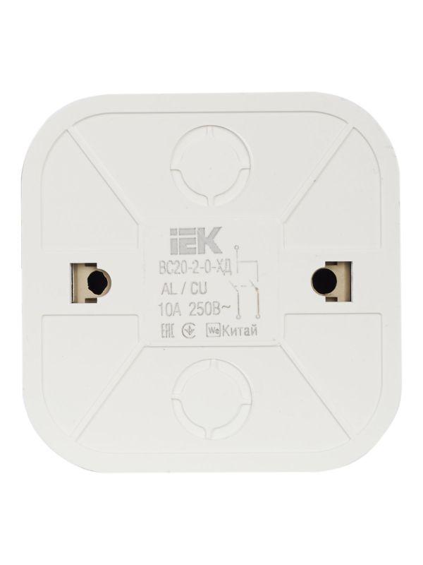 Выключатель 2-кл. ОП GLORY 10А ВС20-2-0-ХД дуб IEK EVH20-K24-10