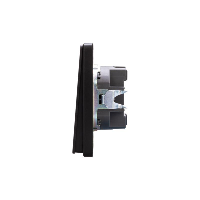 Выключатель 2-кл. СП ROUND MIELE 10А с подсветкой оникс Kranz KR-78-0714-3