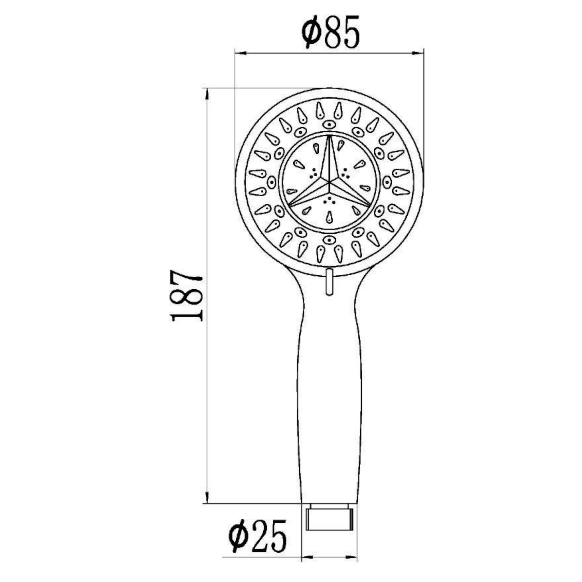 Душевая лейка Savol S-OP1012, хром