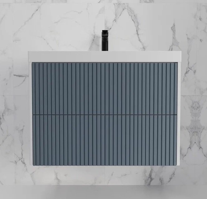 Тумба подвесная "Стокгольм 80", Classic 80, (2 ящ.) графит софт, PUSH