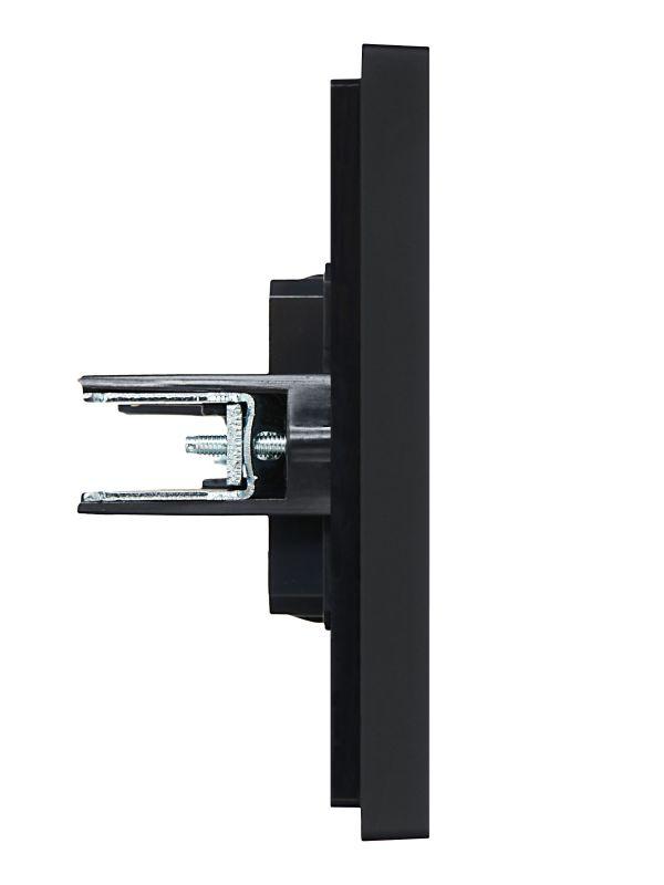 Заглушка с суппортом FORTE&PIANO FP141 черн. IEK FP-PL10-K02