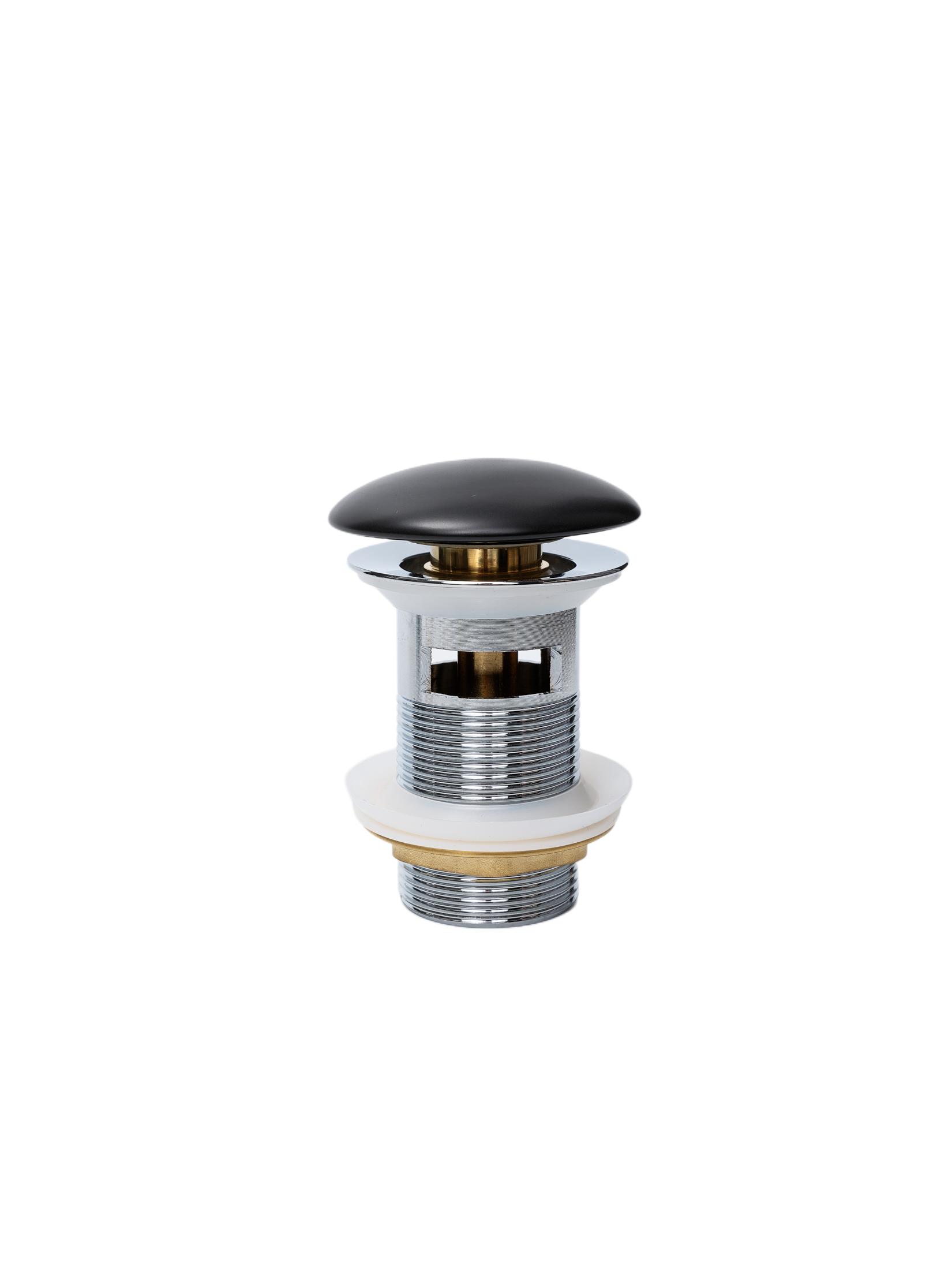 Донный клапан Gid  с переливом Blm100-1 74407K черный матовый 7x7x10