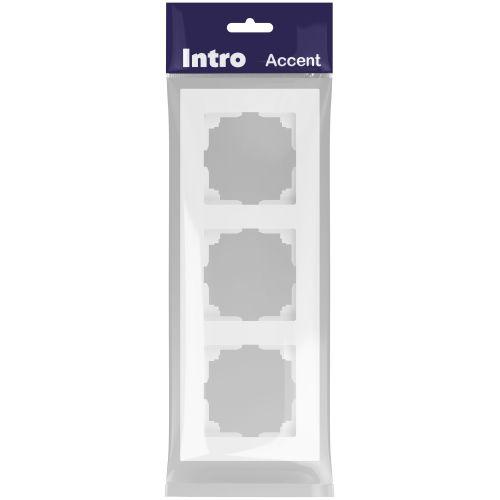 Рамка 3-м СП Accent 6-503-01М бел. матов. Intro Б0063744