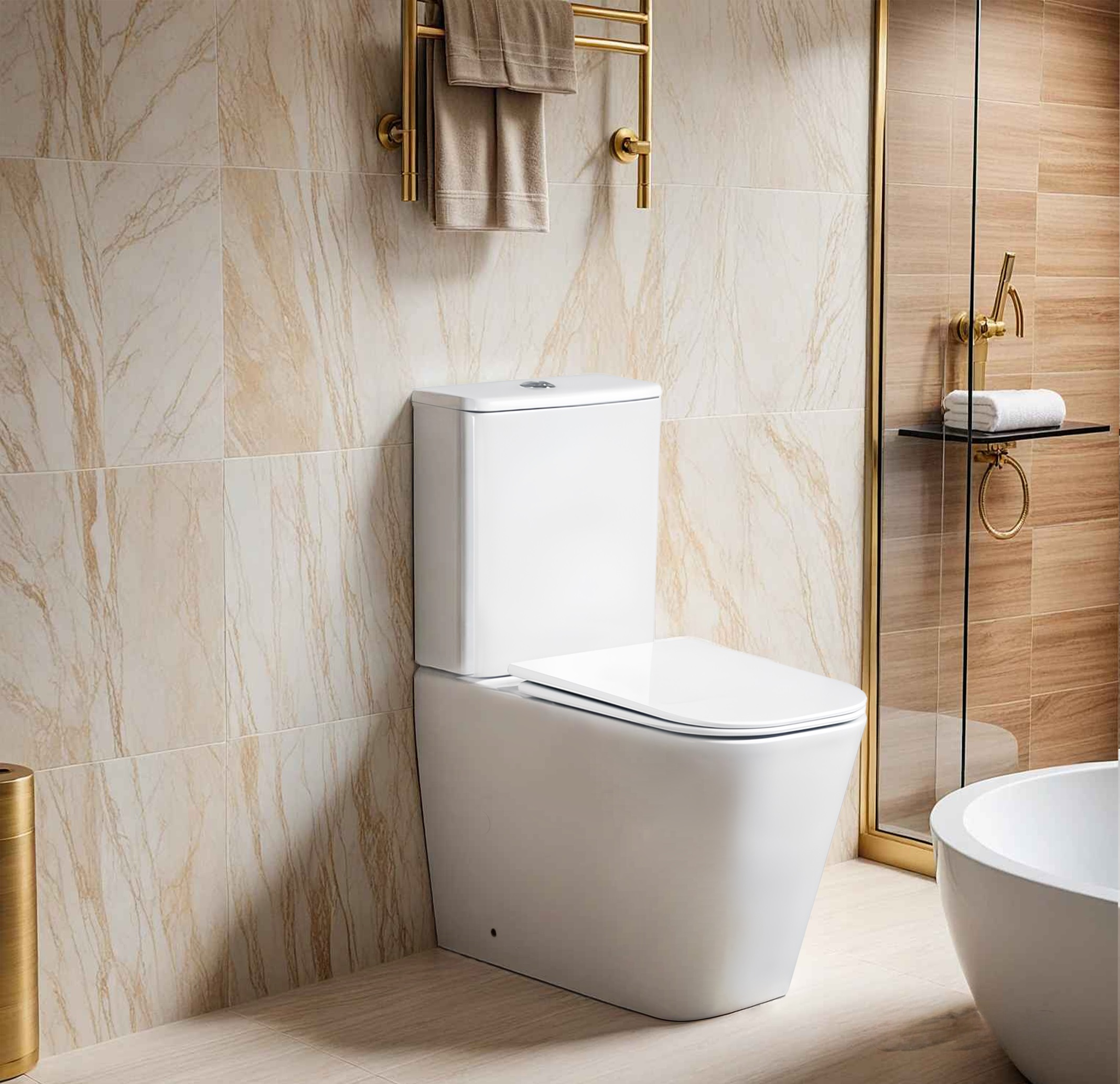 Унитаз MANLIO Tornado напольный безободковый CT10618 (630х350х805) Ceruttispa