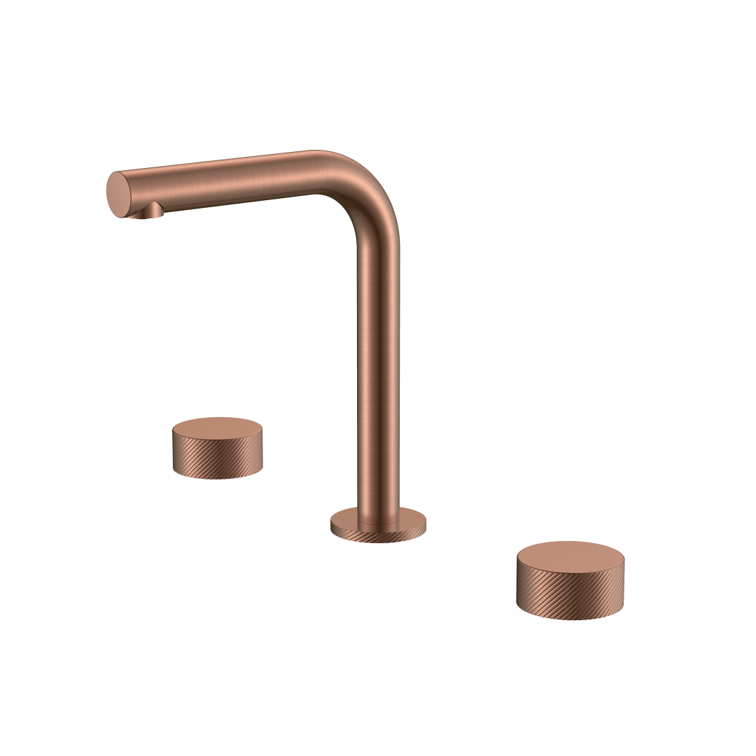 Смеситель на столешницу STICK SPIRALE на 3 отв. COPPER BRUSHED