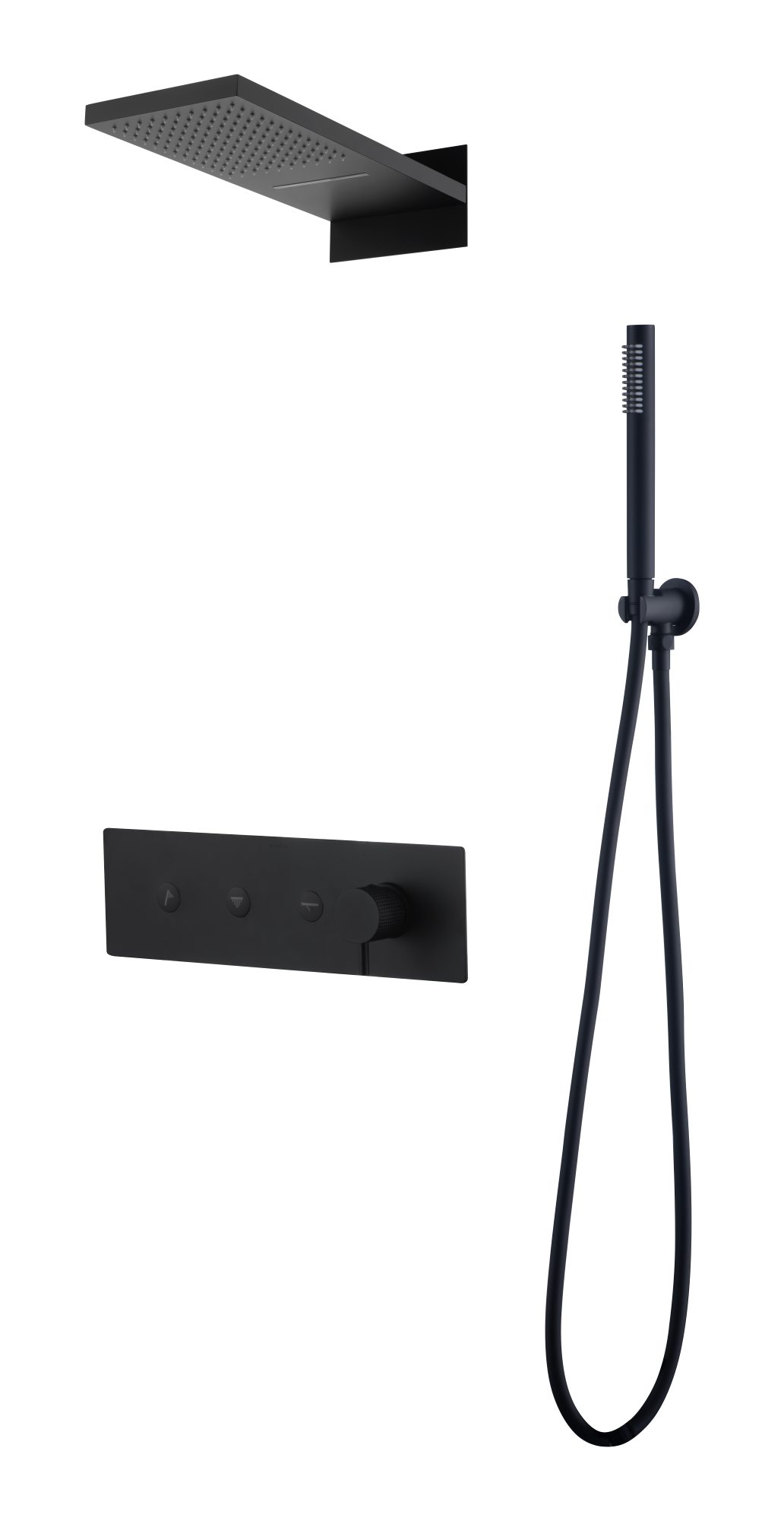 Встроенная душевая система FUSION, трехпозиционная BLACK