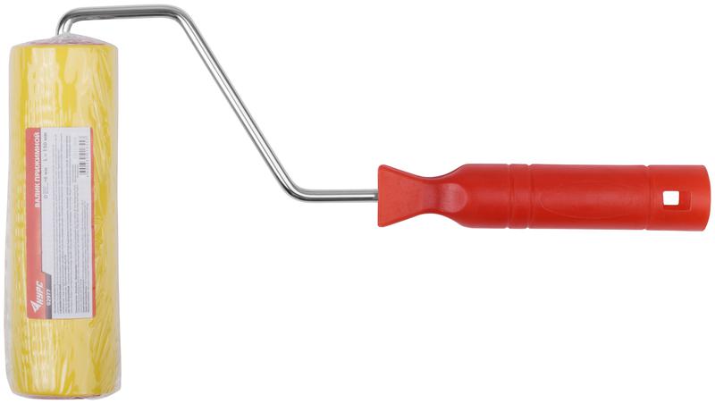 Валик прижимной для обоев 150мм резиновый желт. КУРС 02977