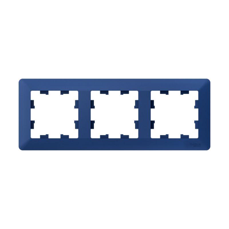 Рамка 3-м AtlasDesign Air аквамарин/дым. черн. SE ATN221103