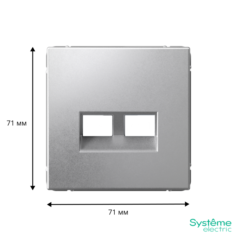Накладка двойная ArtGallery для информационных функций типа Keystone алюм. SE GAL000390