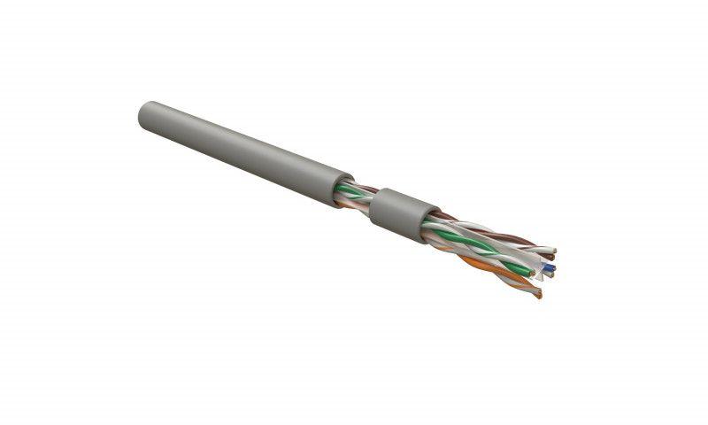 Кабель витая пара U/UTP кат.6 4х2х23AWG solid LSZH нг(А)-HF UUTP4-C6-S23-IN-LSZH-GY-305 сер. (уп.305м) Hyperline 42048