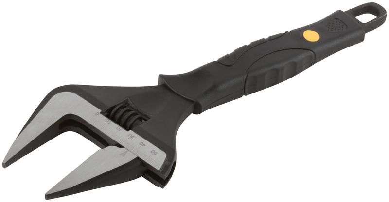 Ключ разводной "Контур" узкие губки шкала экстра увелич. захват ПВХ накладка на ручку 300мм 60мм FIT 70174