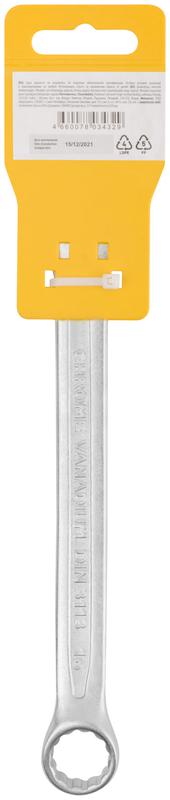 Ключ комбинированный усиленный "Гранд" CrV холодный штамп 16мм FIT 63286