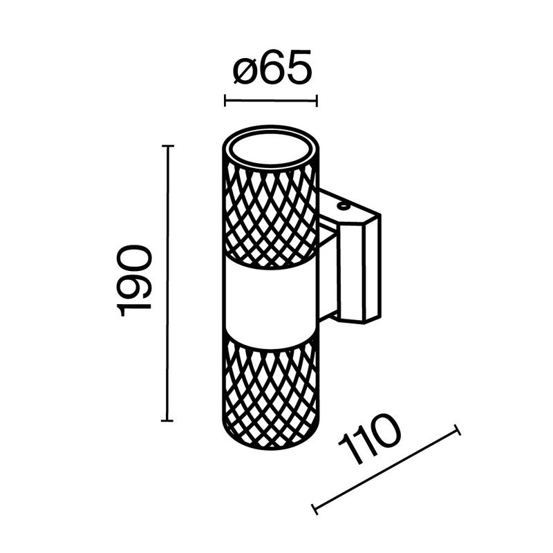 Светильник Bowery 2х50Вт GU10 IP54 бра настен. Maytoni O583WL-02W