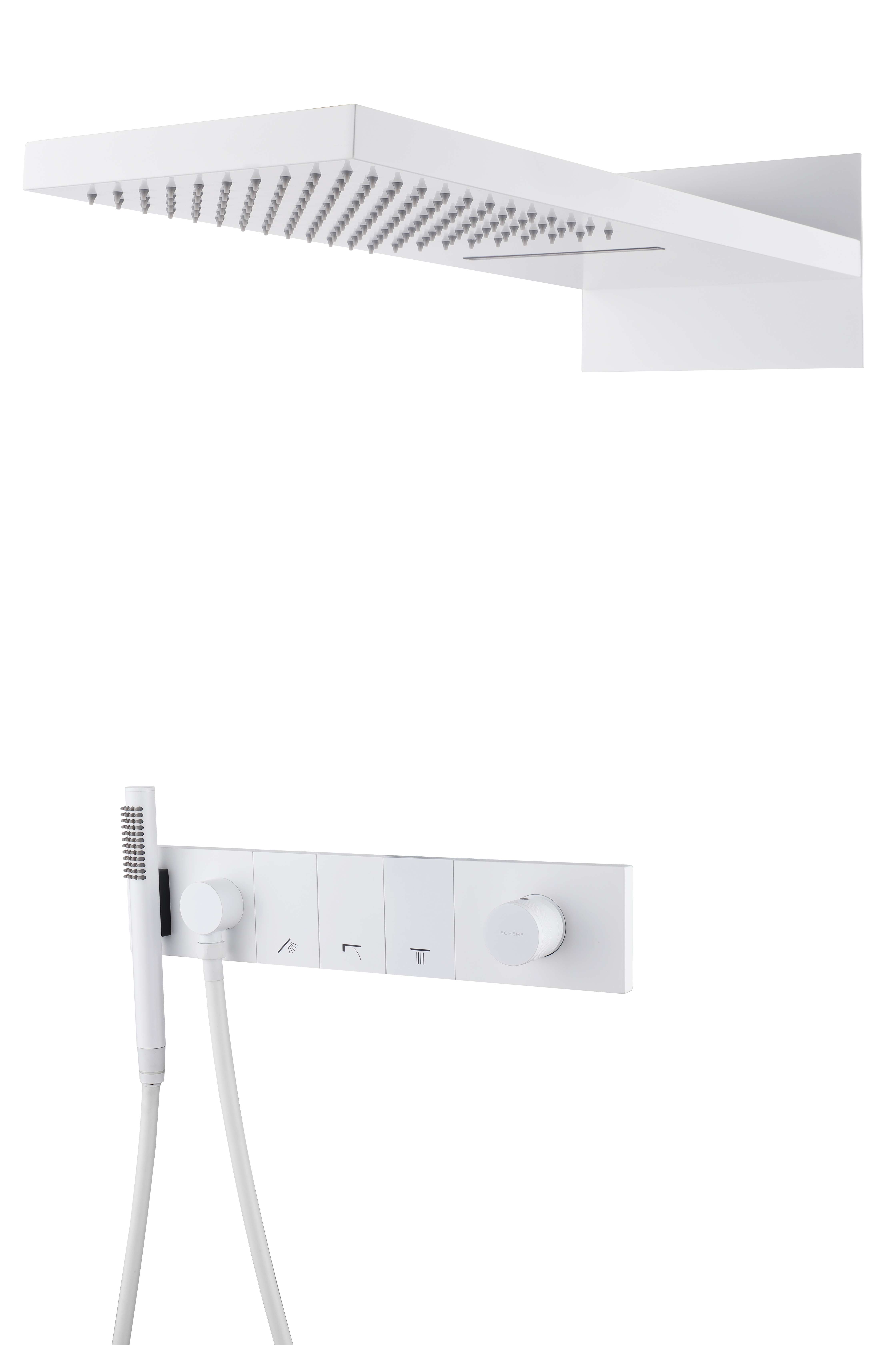 Встроенная душевая система  ZODIAC с термостатом, трехпозиционная SHINE GUN METAL