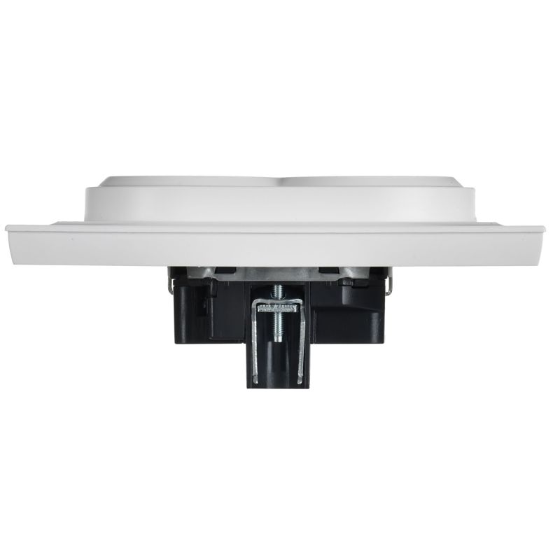 Розетка 2-м СП BRITE РСш12-3-БрАБ 16А в сборе с заземл. защ. шторки арктич. бел. IEK BR-R24-16-K91-F