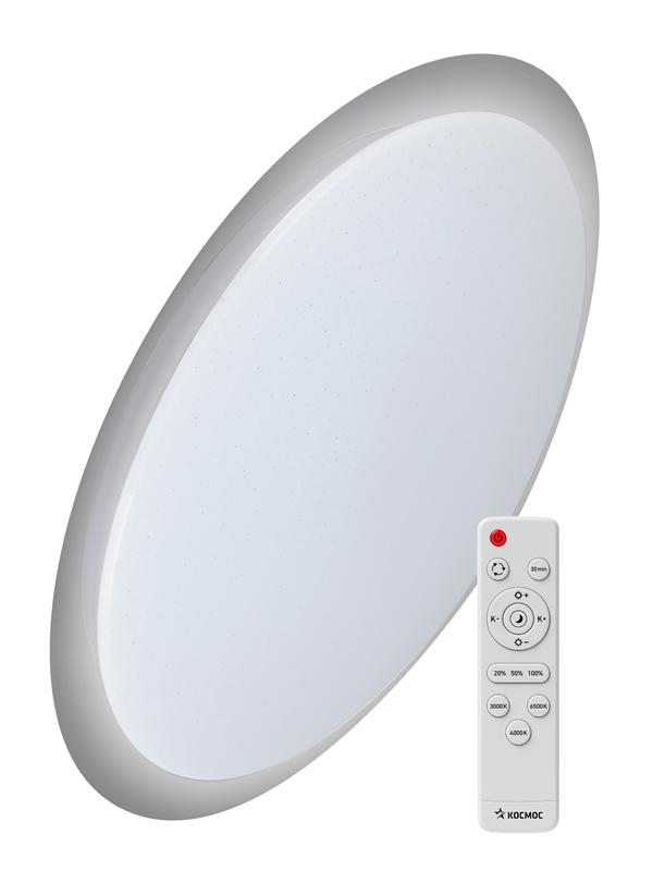 Светильник светодиодный PREMIUM GALAXY 75Вт 230В 3000-6500К 6000лм IP40 560х85мм настенно-потолочный управляемый с пультом ДУ КОСМОС KSGala75W
