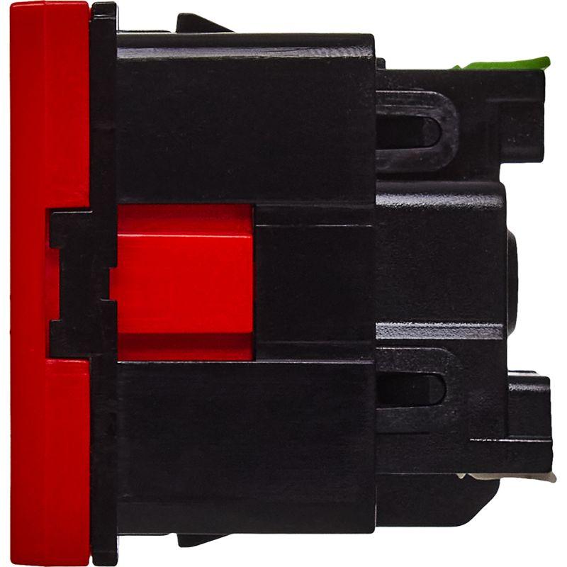 Розетка 2мод. 16А 250В 90град. с заземл. без защ. шторок безвинт. зажимы красн. ИЭК Leg 4525054