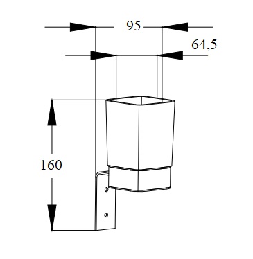 Держатель CR-D01-06 из нержавеющей стали  со стаканом для зубных щеток BOCH MANN, цвет хром