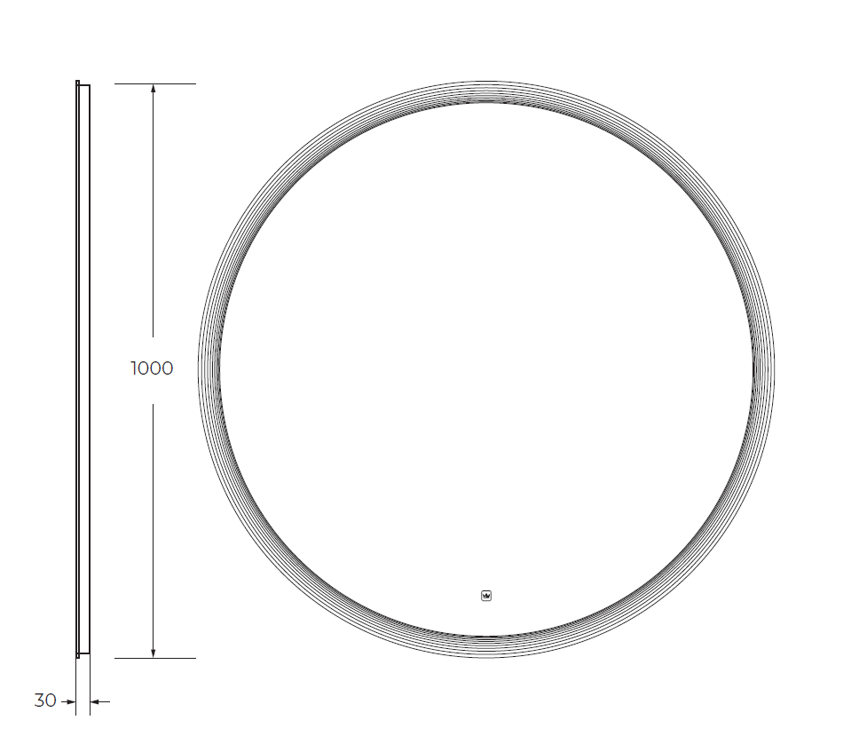 Зеркало Cezares CZR-SPC-ECO-1000-LED-TCH