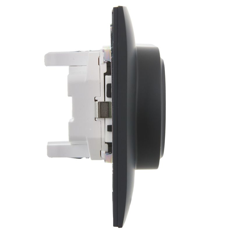 Розетка 2-м SKANDY 16А с заземл. защ. шторки в сборе SK-R07G графит IEK SK-R24-16-K53-F