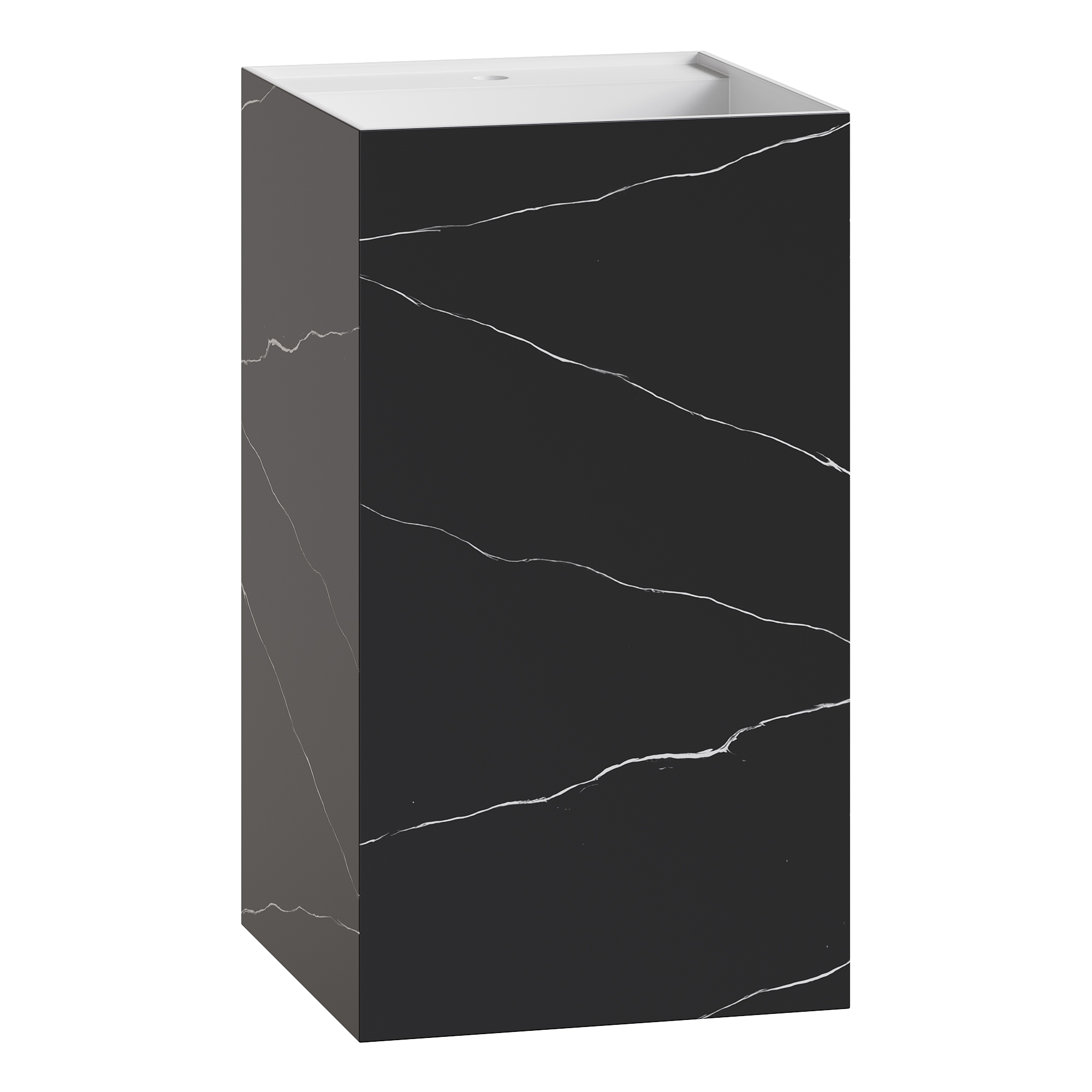 Раковина напольная Cube Corian 480*480*850 Nero Marquina