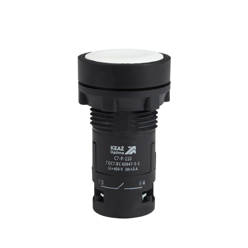 Кнопка OptiSignal Compact D22 С7-P-101 бел. 1НЗ XB7NA12 КЭАЗ 362024