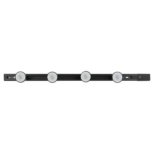 Комплект TR70-SET4-GU10-BK трековых светильников 1ф 4шт под лампу с шинопроводом 80см черн. Эра Б0063956