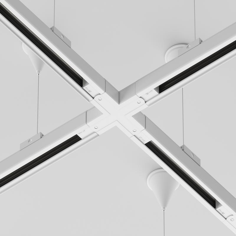 Коннектор Х-образный Trinity бел. Voltega TRA-VGL005CX-31W