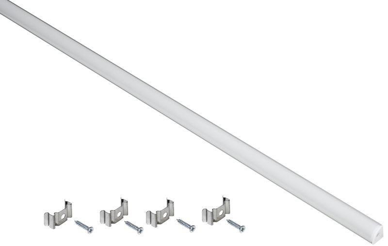 Профиль накладной угловой для светодиод. ленты 1616 L2000 комплект аксессуаров опал алюм. IEK LSADD1616-SET1-2-N3-1-12