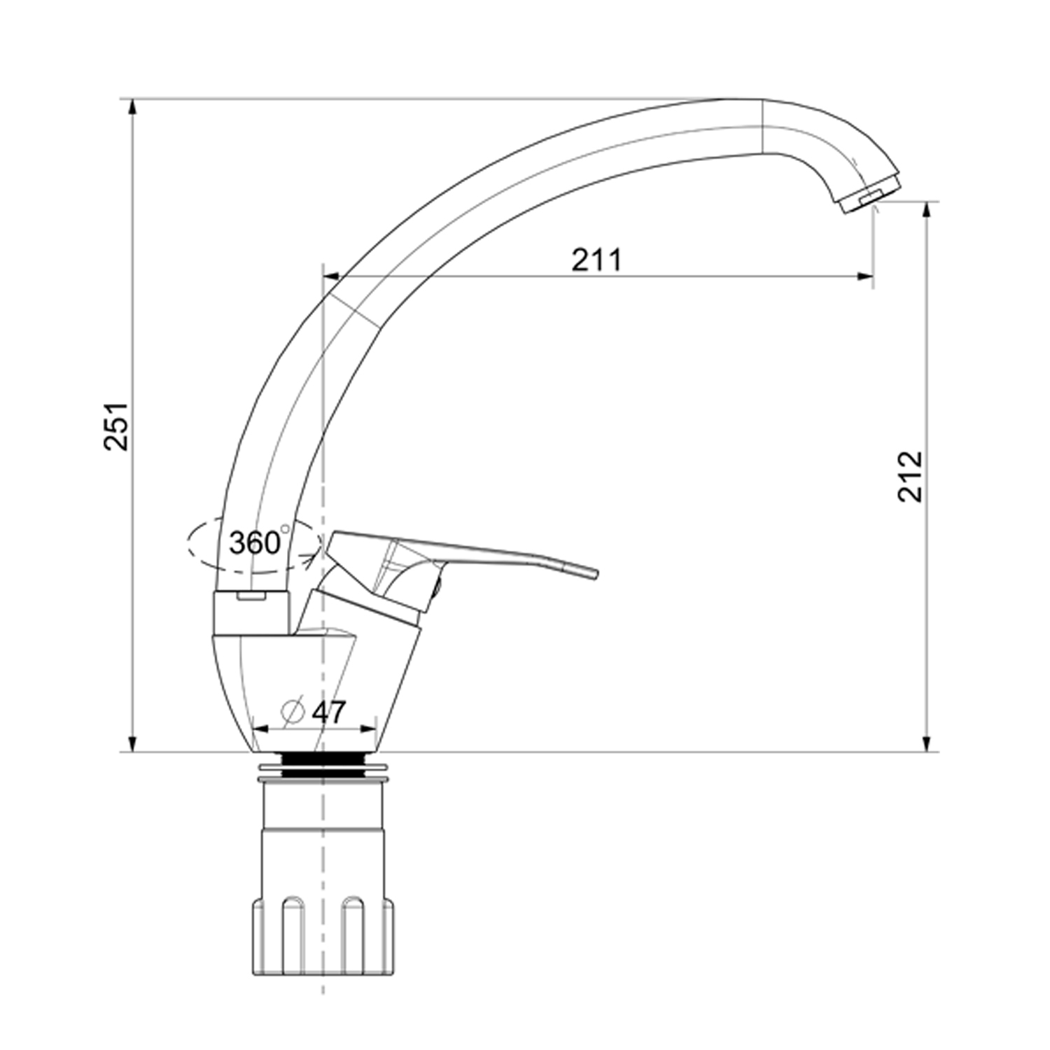 Смеситель для кухни Splenka S202.41.05, сатин