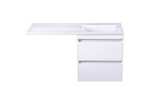 Тумба подвесная "Даллас 120", Люкс белая, PLUS, ЭМАЛЬ