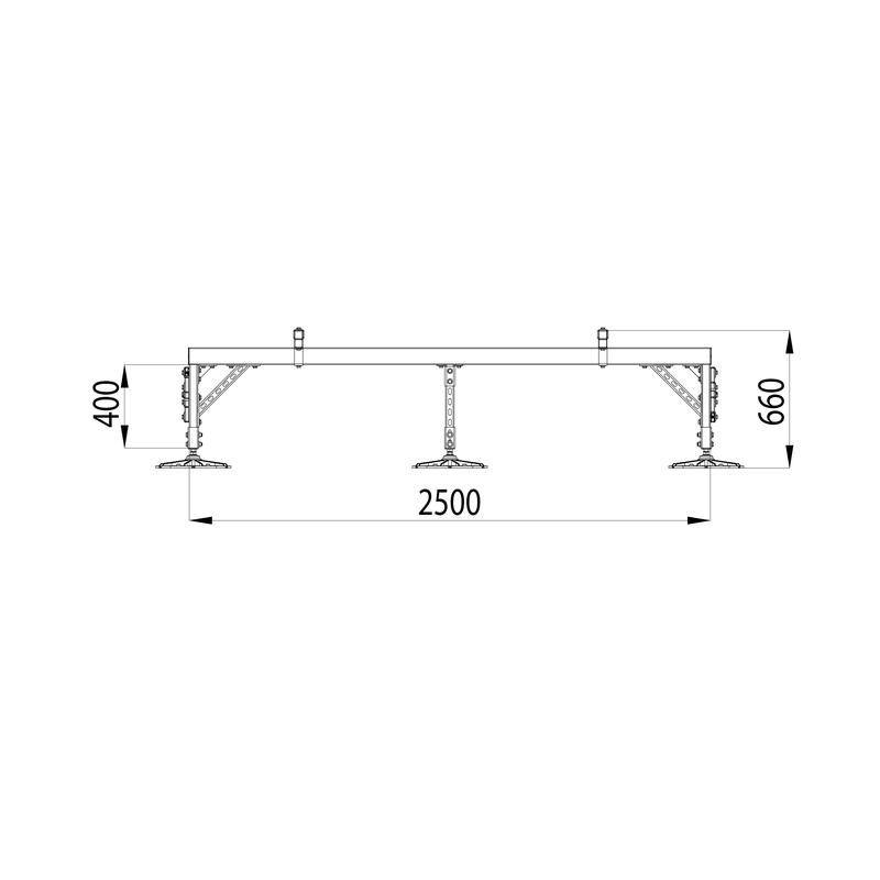 Конструкция опорная для установки оборудования TECHNORAPTOR FOOT 2500х4000 HD КМ TR0258