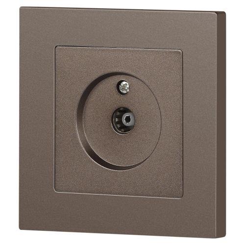 Розетка телевизионная одиночная TV СП Accent 6-301-08 IP20 бронза Intro Б0063616