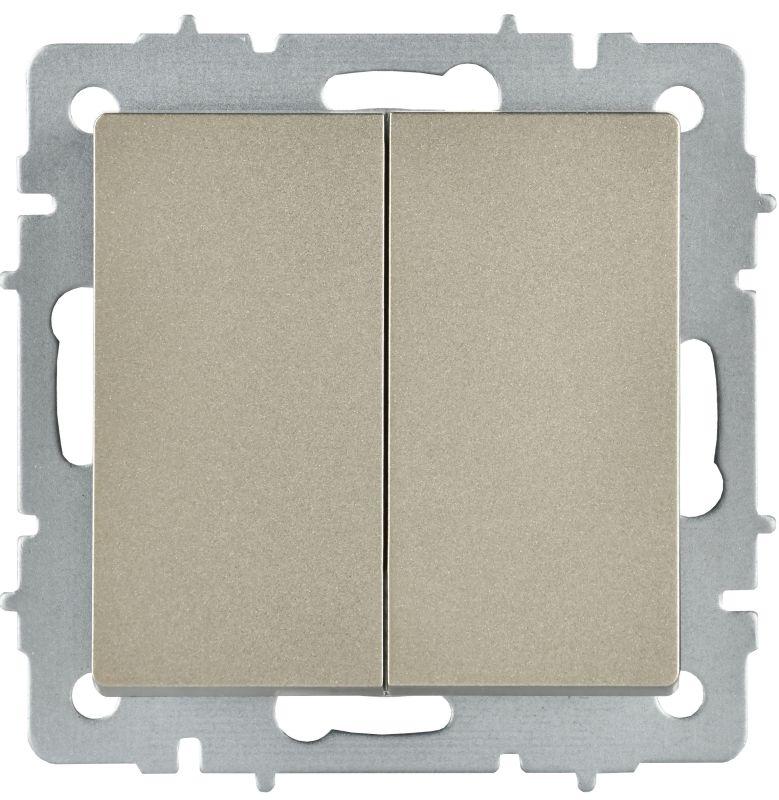 Выключатель перекрестный 2-кл. СП BRITE ВС10-2-3-БрШ 10А механизм шампань IEK BR-V23-0-10-K37