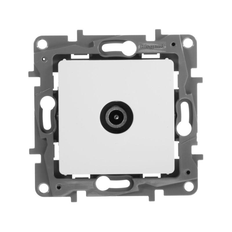 Розетка телевизионная оконечная TV СП Etika 5дБ 5-862МГц механизм бел. IEK 672265