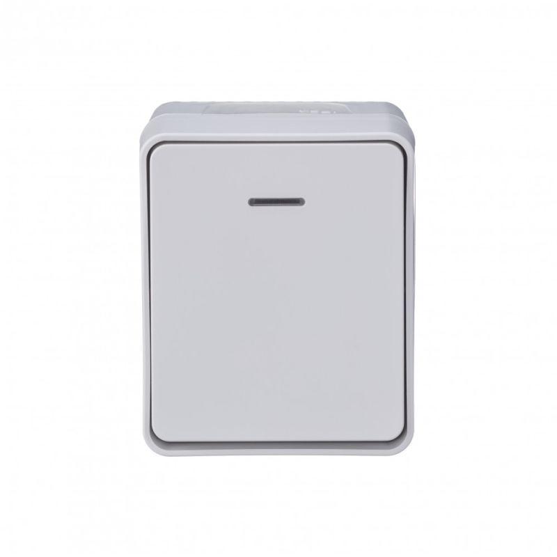 Выключатель 1-кл. ОП AtlasDesign PROFI IP54 10AX с подсветкой бел. SE ATN540113