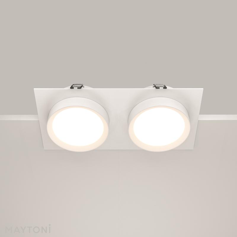 Светильник Hoop 2х12Вт GX53 встраив. Maytoni DL086-02-GX53-SQ-W