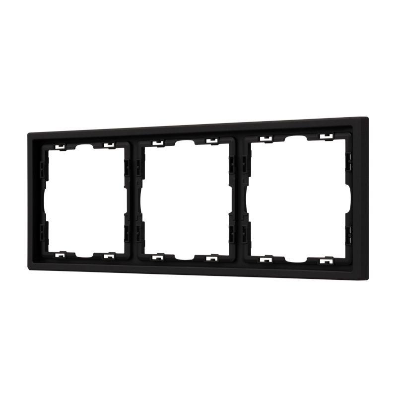 Рамка пластиковая FRM-NOBE-SFPL-3-BK Arlight 054220