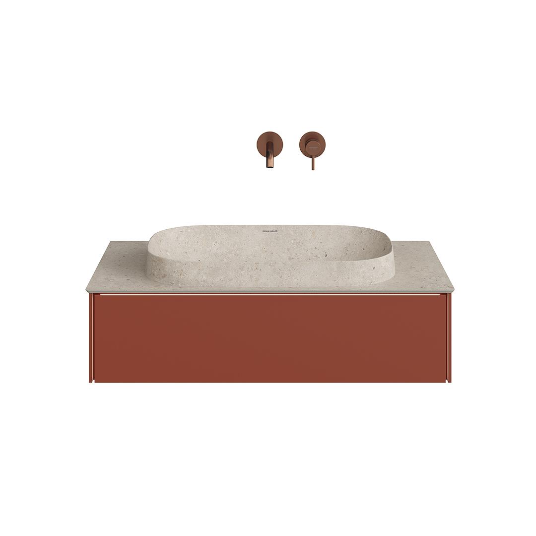 Тумба MAGICA подвесная 90, 1 ящик, венецианский красный матовый