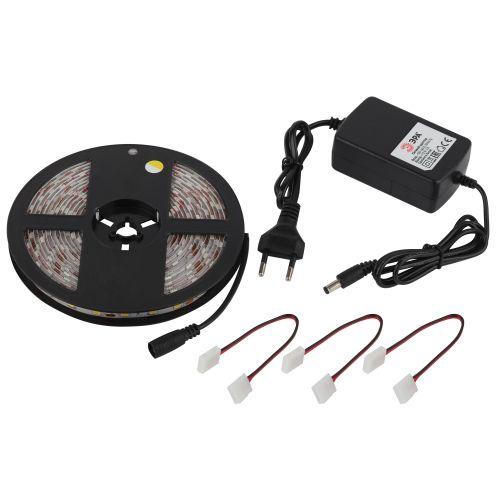 Комплект светодиодной ленты 5050kit-14.4-60-12-IP65-2700 тепл. бел. 12В (в комплекте: LED лента на двустороннем скотче; источник питания; коннекторы) (уп.5м) Эра Б0043069