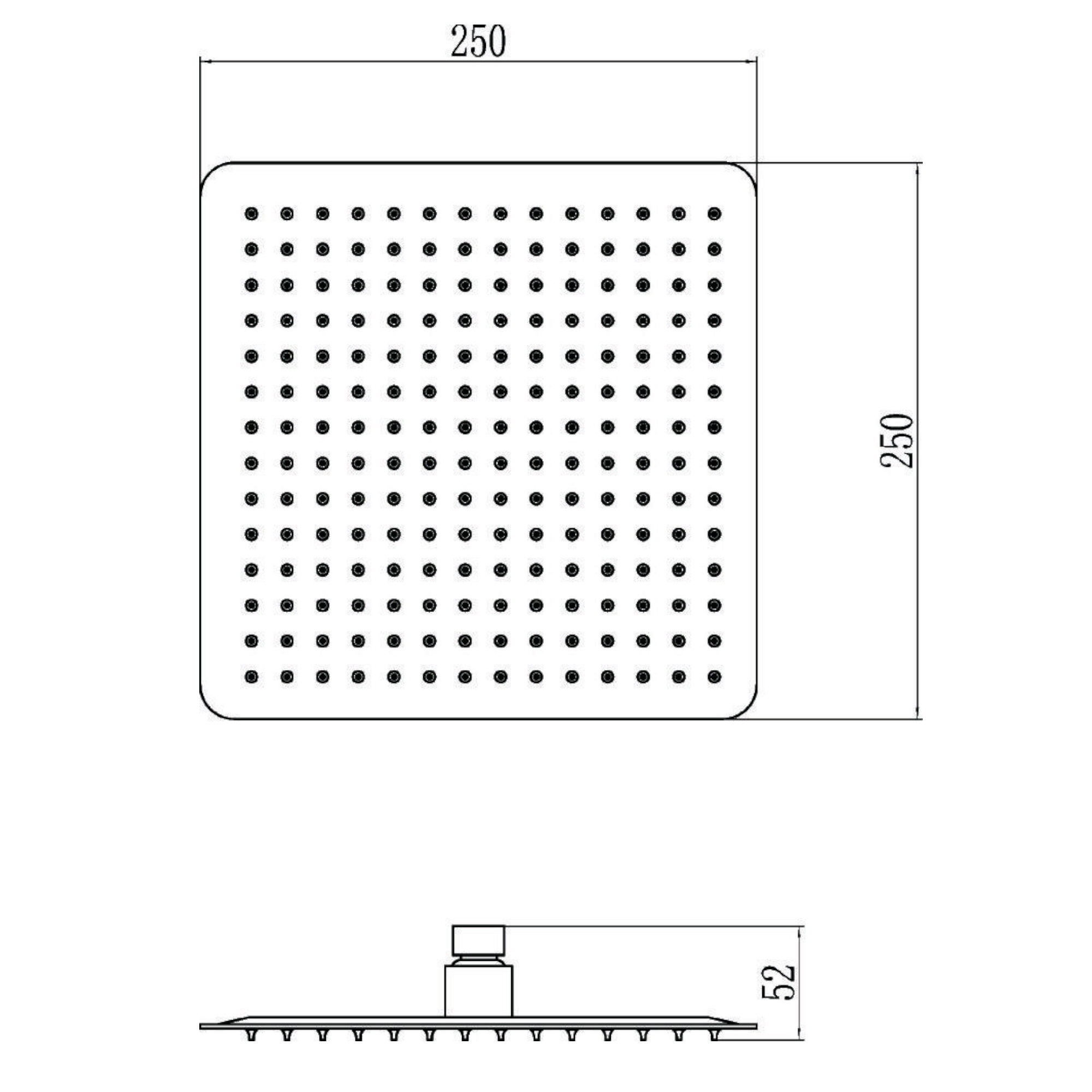 Верхний душ Savol S-000F10, хром