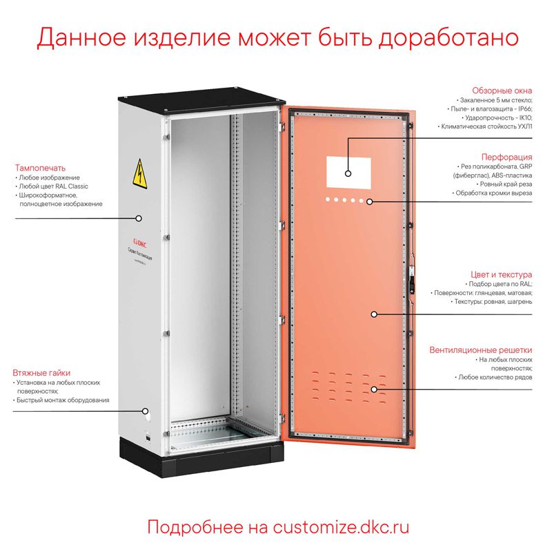 Стойка вертикальная для шкафов CQE N В=1800мм (уп.4шт) DKC R5NKMN18