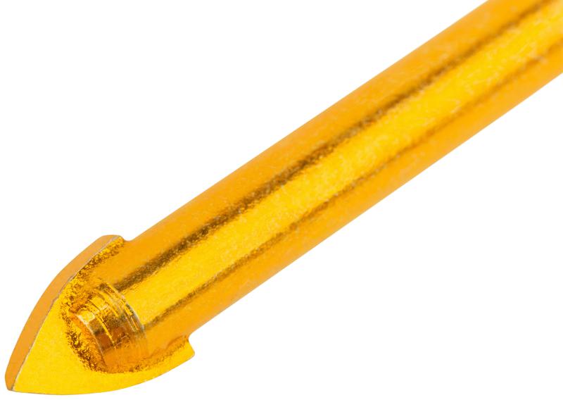 Сверло универсальное по кафелю стеклу керамограниту бетону кирпичу 6х70мм трехгранный хвостовик КУРС 35174