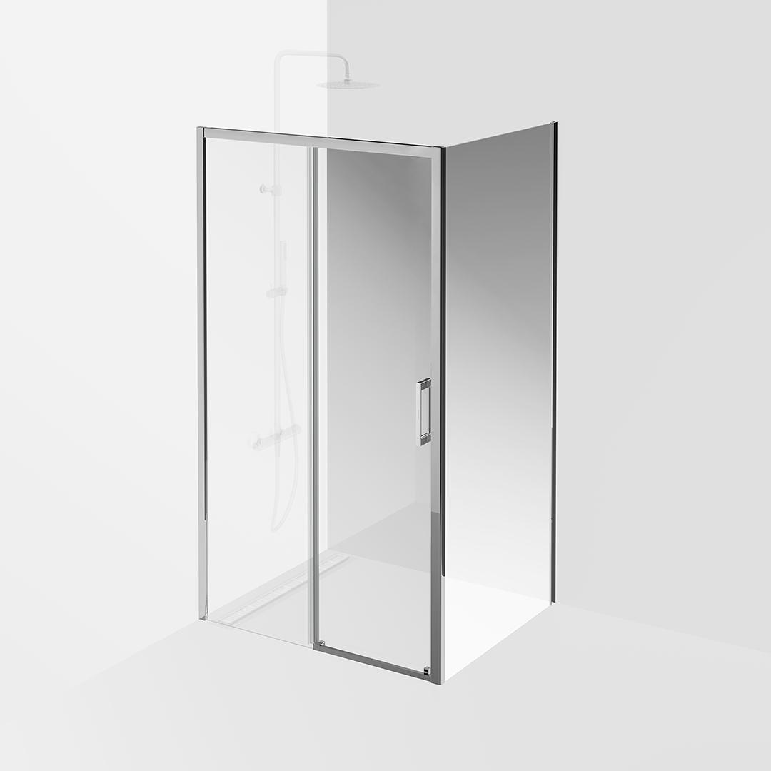 Душевая боковая панель VETRO, 90х195, хром