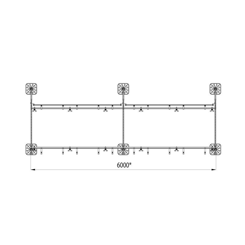 Конструкция опорная для установки нескольких солнечных панелей/коллекторов TECHNORAPTOR FOOT HD КМ TR0282